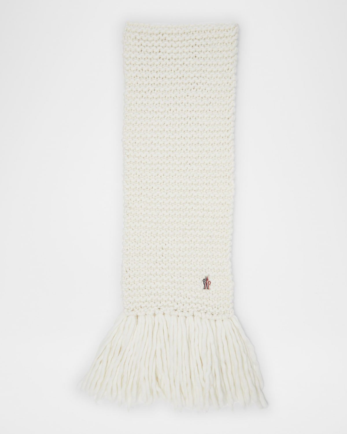 Fringe Wool Logo Scarf