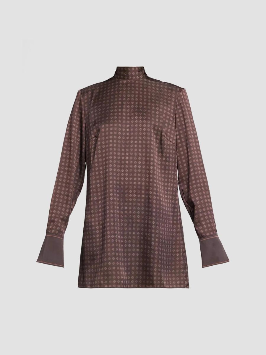 SEROYA Women's Angrea Jacquard Mini Dress - Espresso Mosaic - Size XS