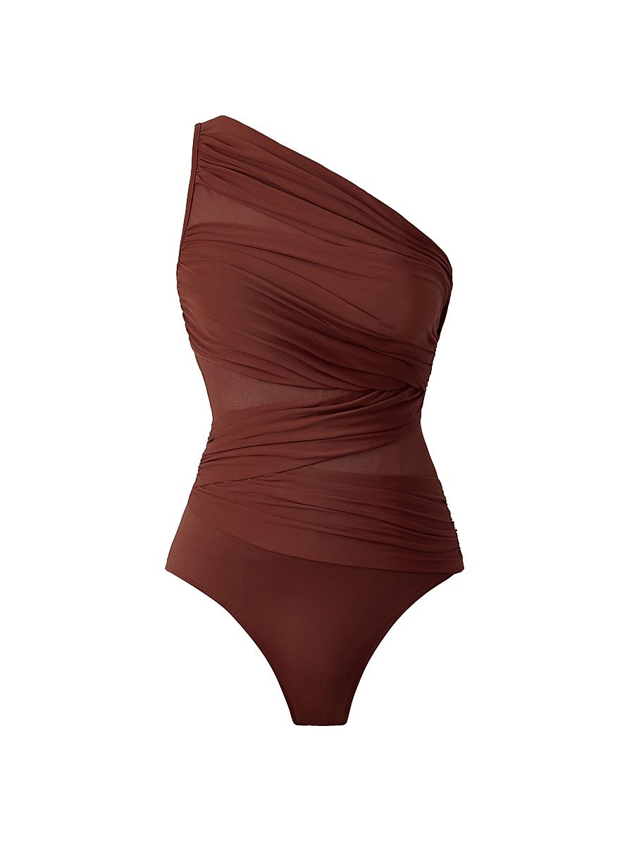 Women's Network Jena One-Piece Mesh Swimsuit - Copper - Size 16