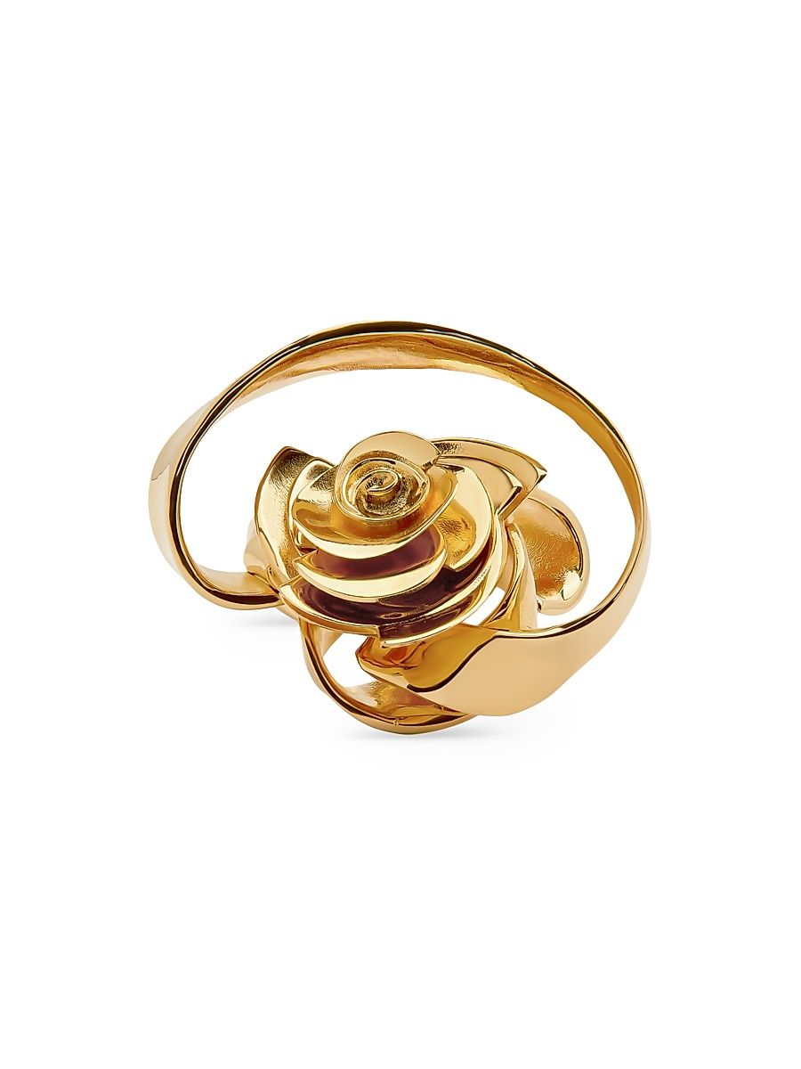 Women's 24K-Gold-Plated Rose Ring - Gold - Size 7