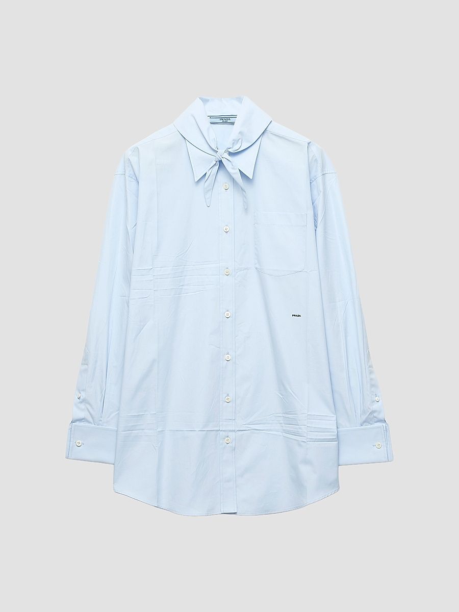 Women's Poplin Shirt - Blue - Size 8