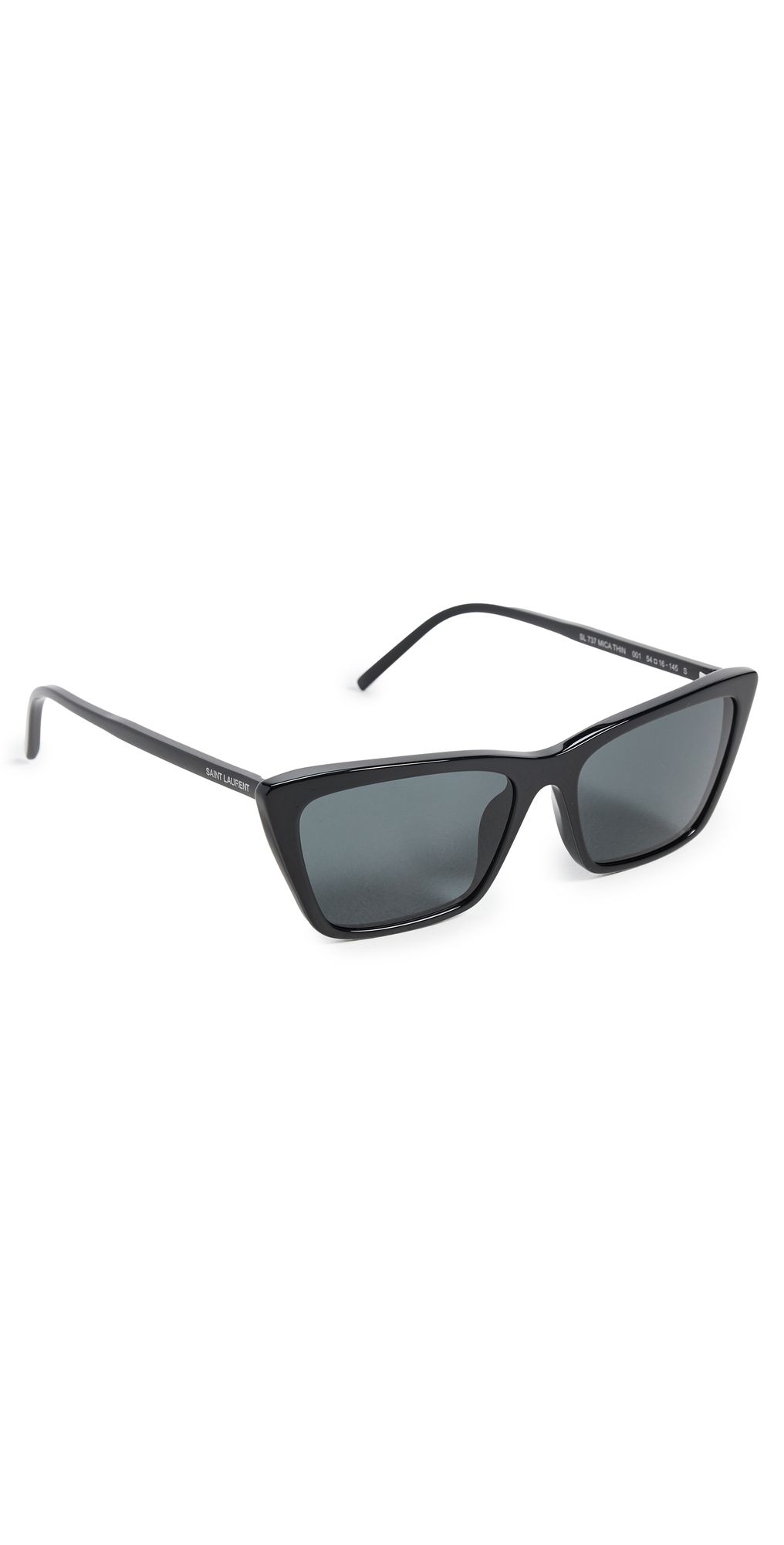Saint Laurent Sl 737 Mica Thin Sunglasses Black-Black-Black One Size