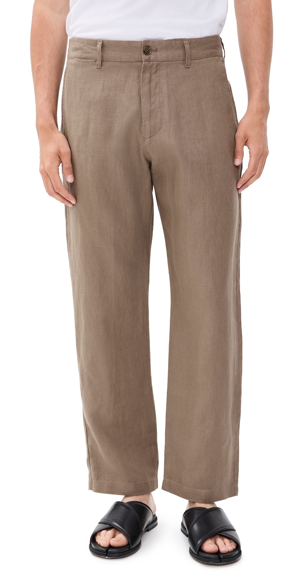 NN07 Aden Relaxed Linen Pants 32 Clay Mirage 38