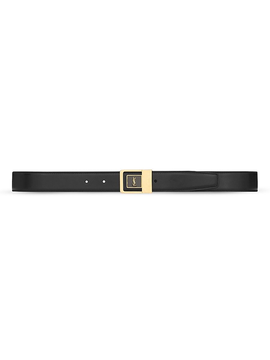 Men's La 66 Belt in Smooth Leather - Black - Size 38