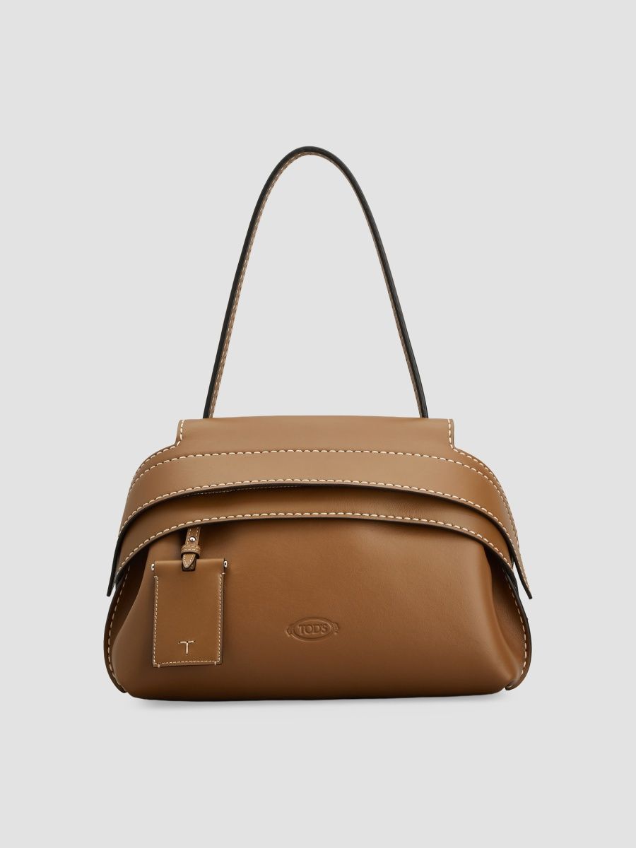 Tod's Women's Wave Small Leather Shoulder Bag - Marrone Chiaro