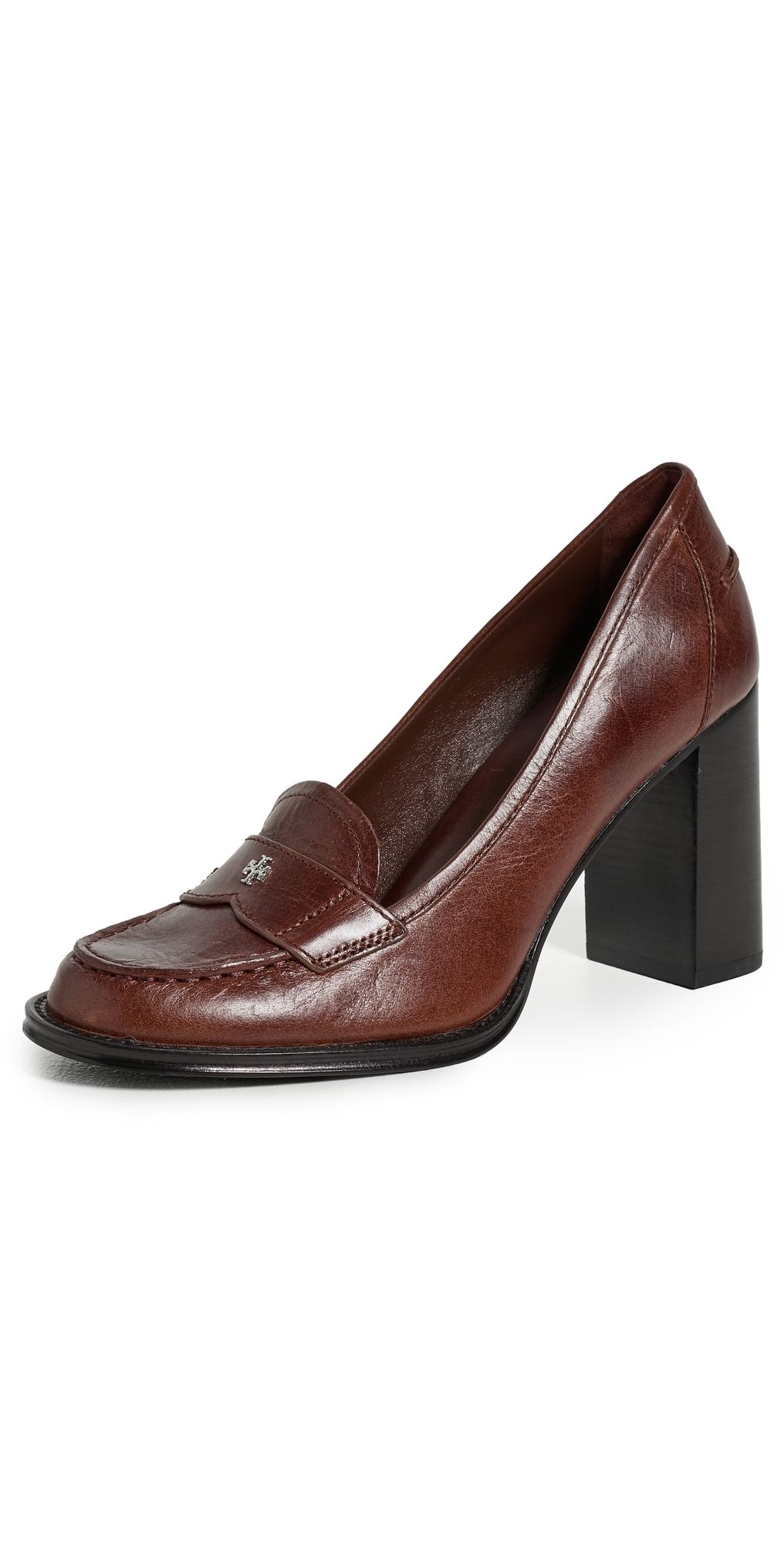Tory Burch Vintage Heeled Loafers 85mm Papaya Seed 7