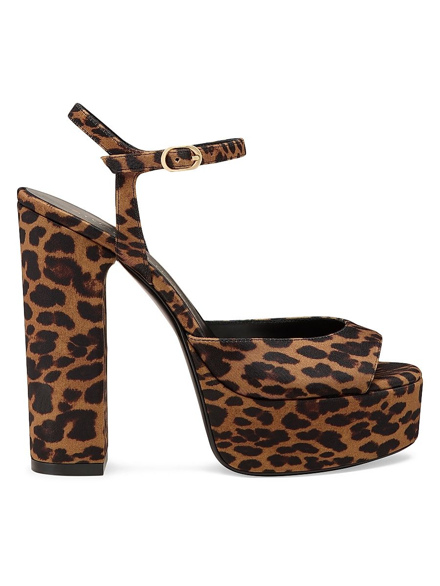 Women's Dayna Boost 130MM Leopard Platform Sandals - Classic - Size 7.5