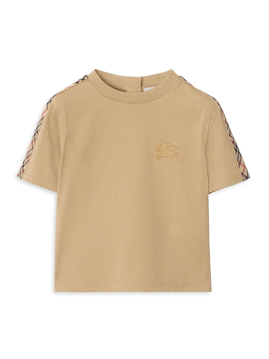 Baby's, Little Boy's & Boy's EKD Check Cotton T-Shirt - Sand - Size 6 Months