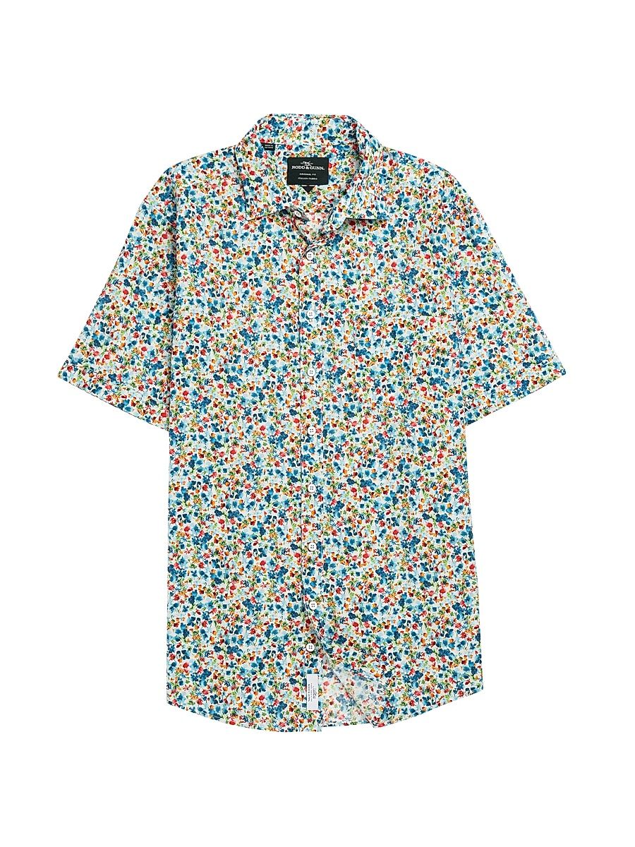 Men's The Forks Floral Cotton Shirt - Botanical - Size XXL