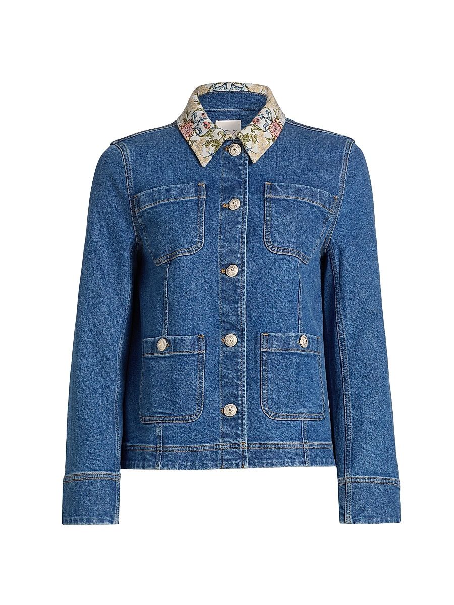 Women's Dalton Denim Jacket - Sapphire Multi - Size XL
