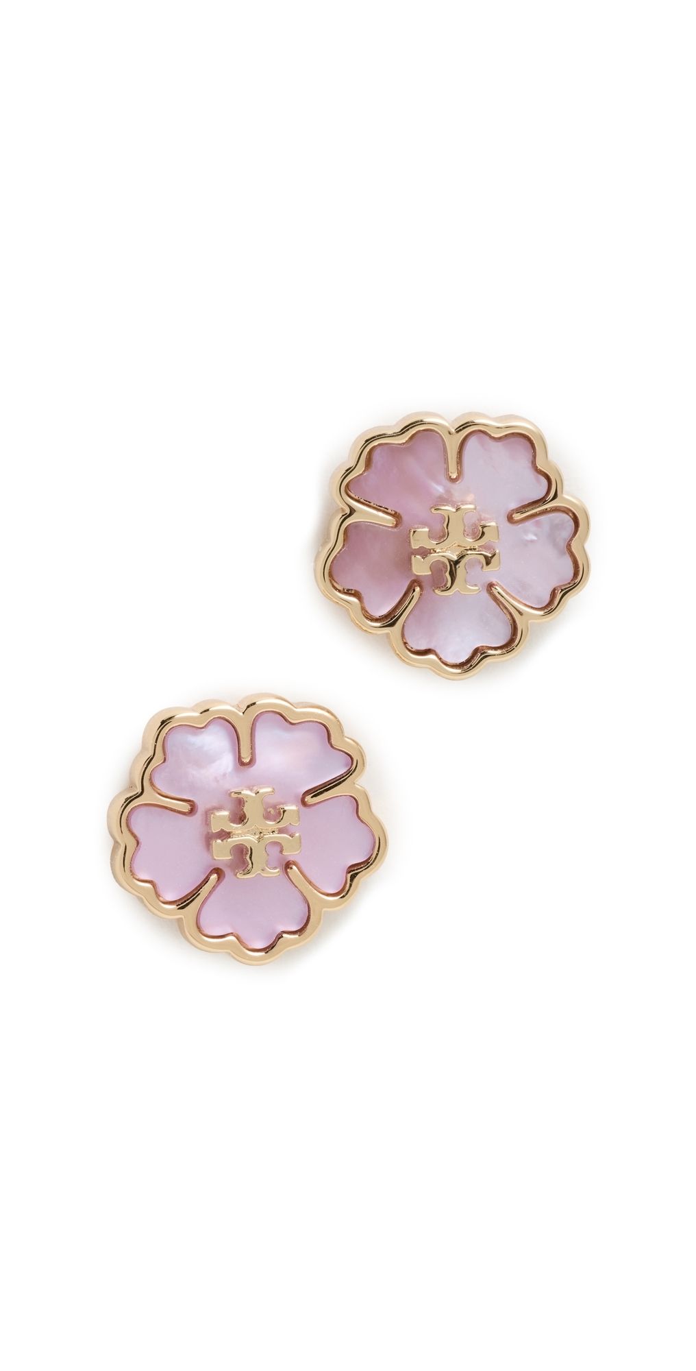 Tory Burch Flower Stud Earrings Tory Gold / Mother of Pearl One Size