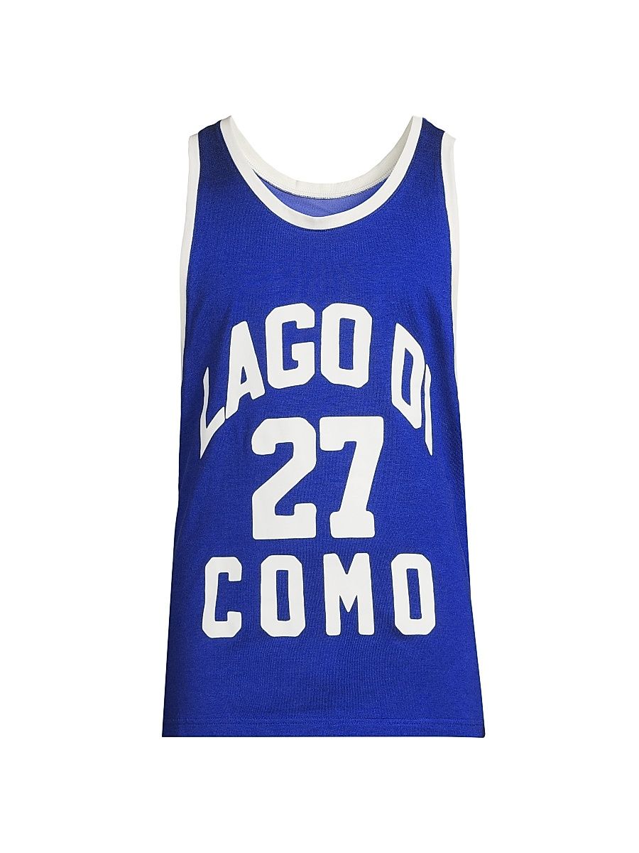 Men's Como Basketball Jersey - Blue White - Size Medium