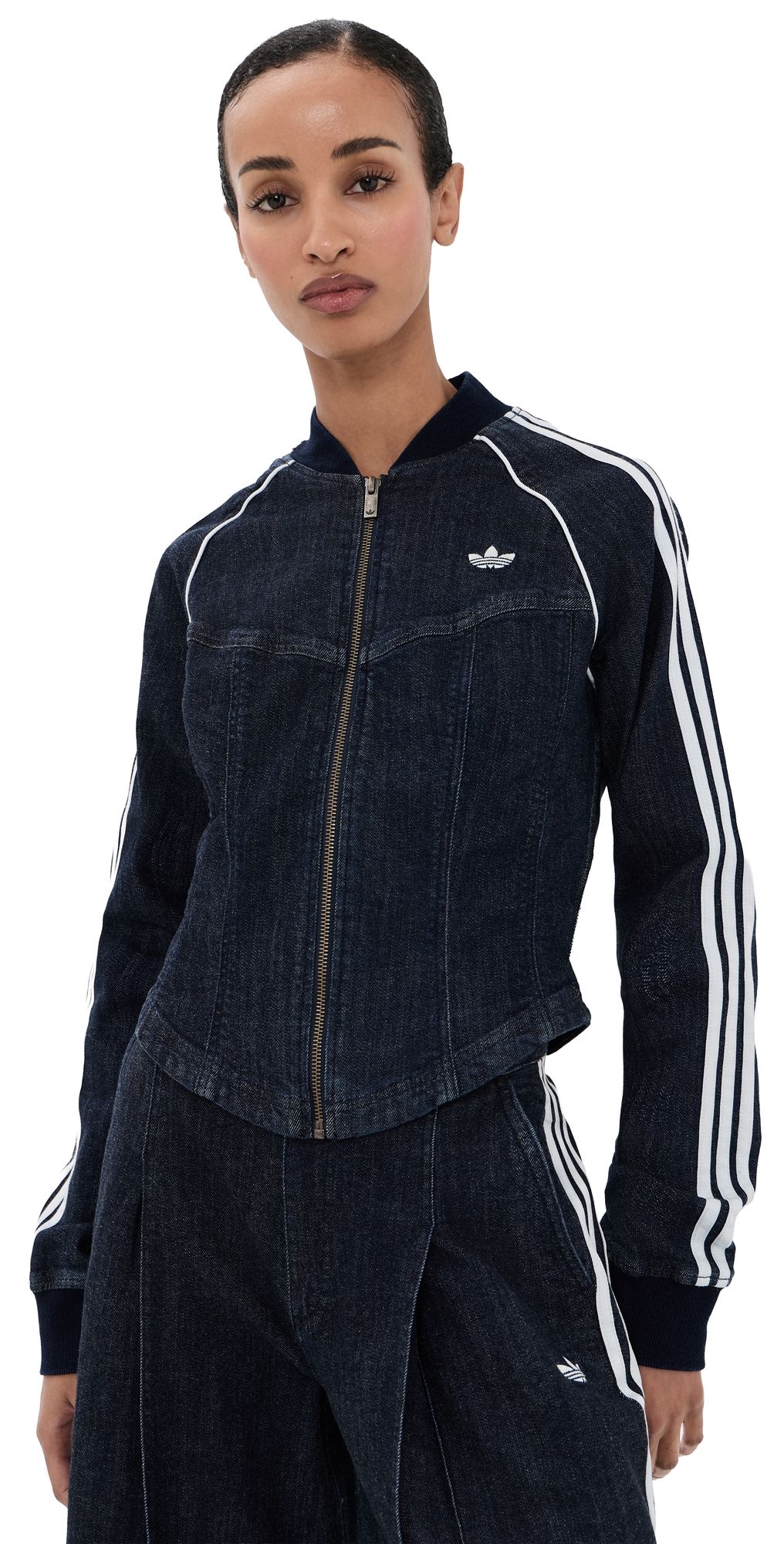 adidas Superstar Denim Corset Track Top Indigo Wash XL