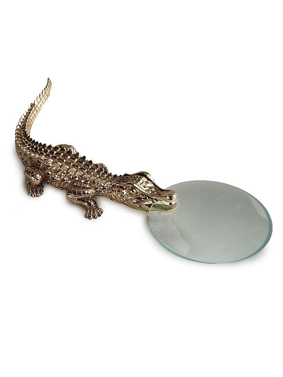 Crocodile Magnifying Glass - Gold