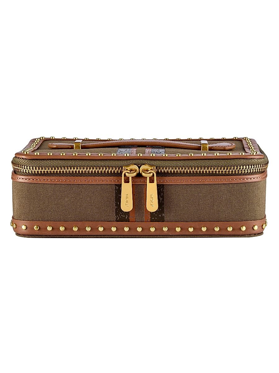 Wolf Ida Travel Zip Jewelry Case - Khaki