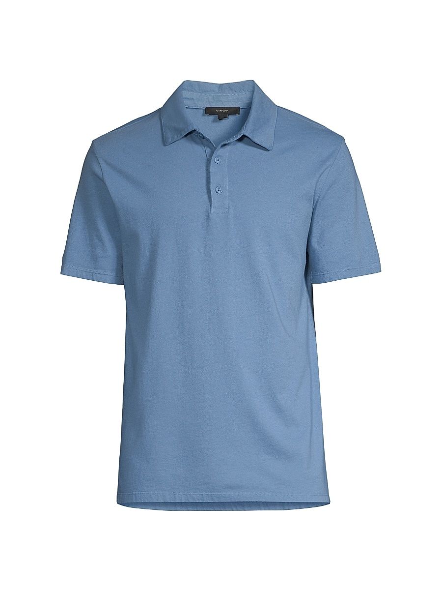 Men's Garment-Dyed Polo Shirt - Washed Lake View - Size Medium