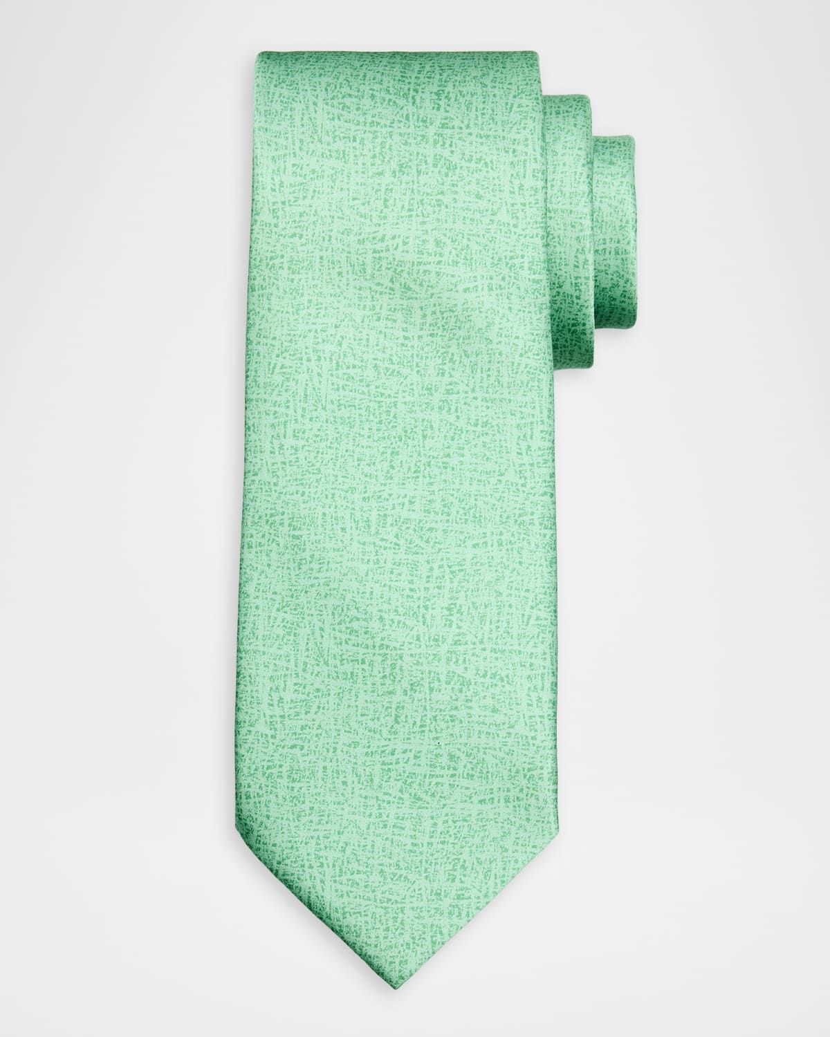 Men & apos;s Tonal Linework Silk Tie