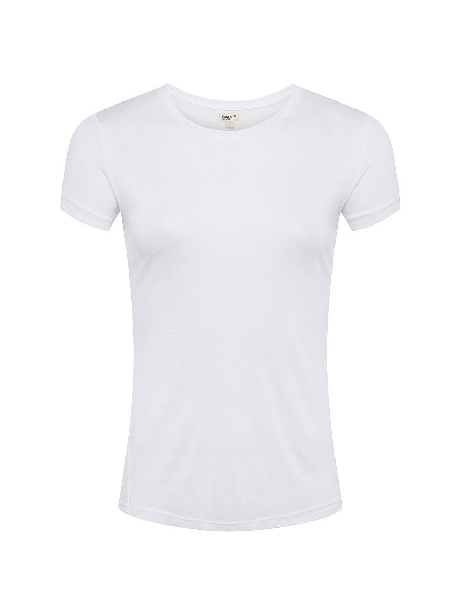 Women's Ellie Slub-Knit T-Shirt - White - Size XS