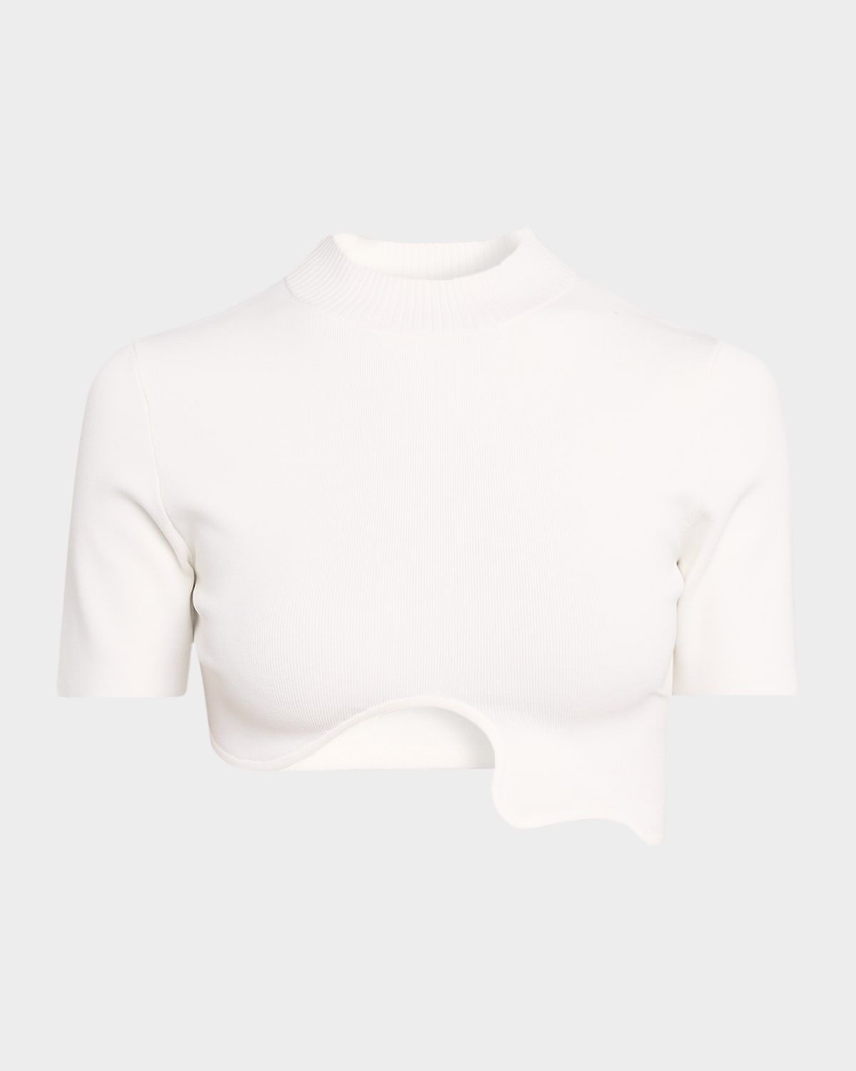 Maparadita Asymmetric Wavy Crop Top