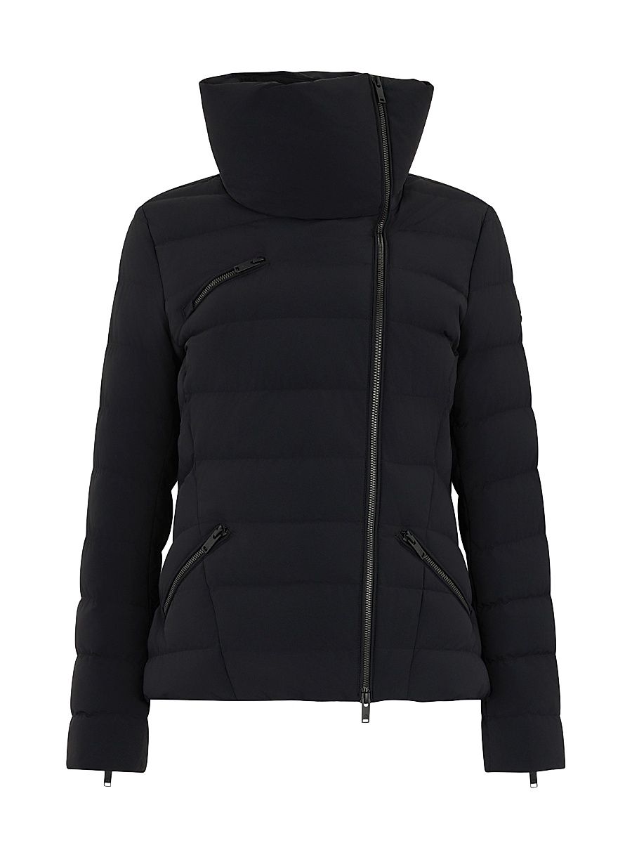 Women's Harlowe Down Moto Jacket - Black - Size Large