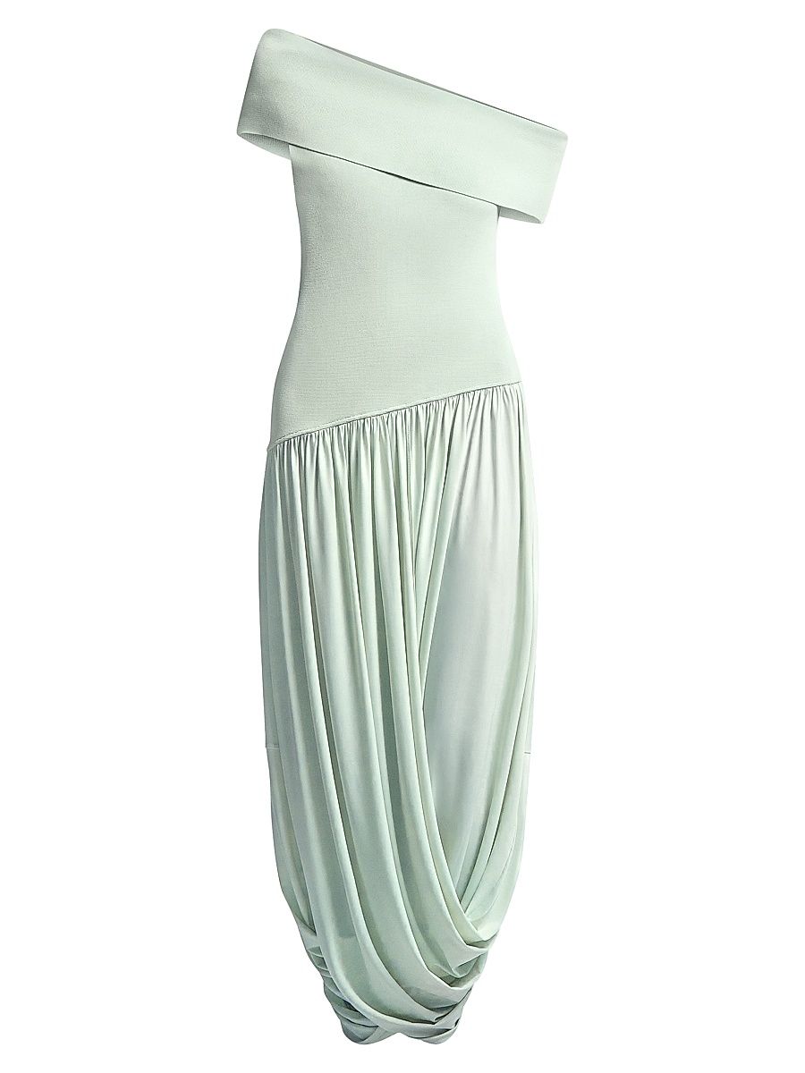 Women's Myla Draped Jersey One-Shoulder Maxi Dress - Pistachio - Size XL