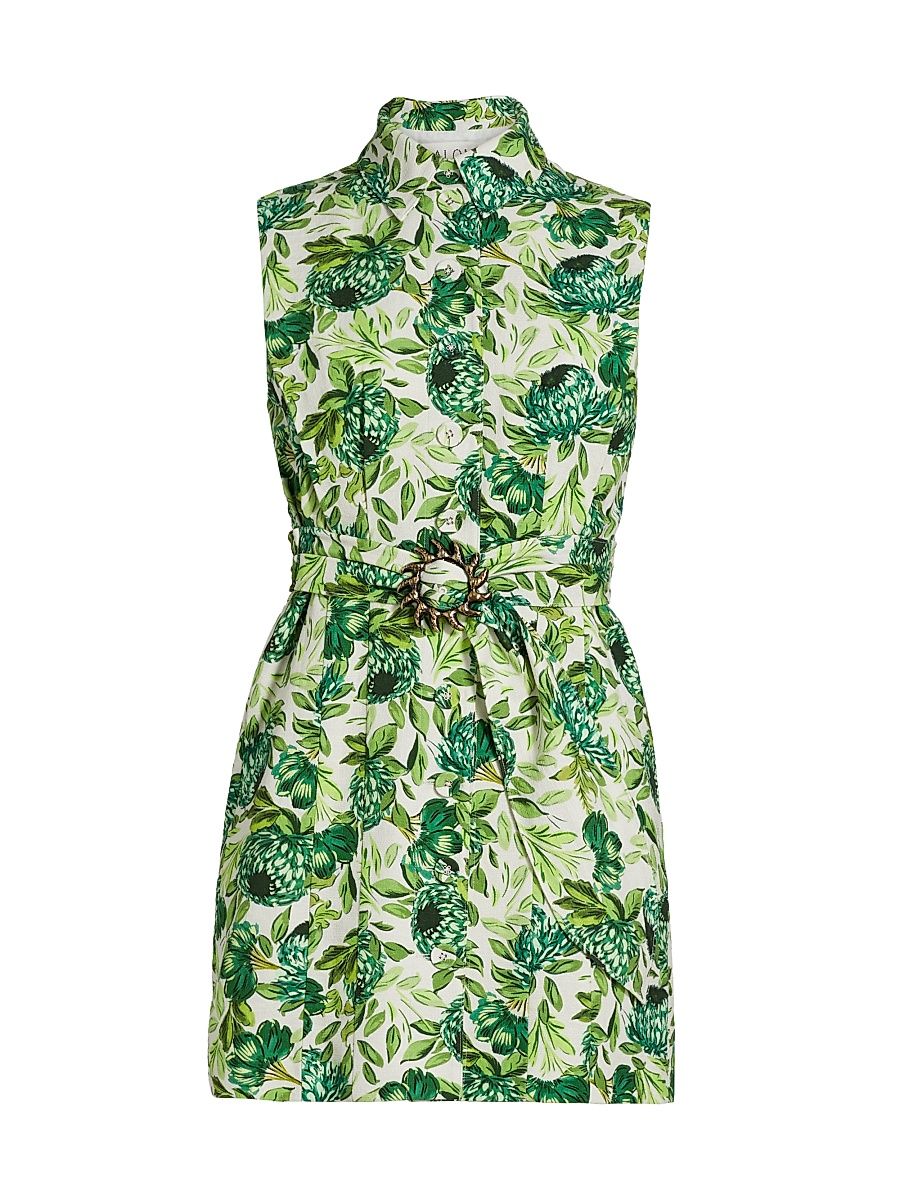 Women's Nya Botanical-Print Cotton Minidress - Paeonia Garden - Size 6