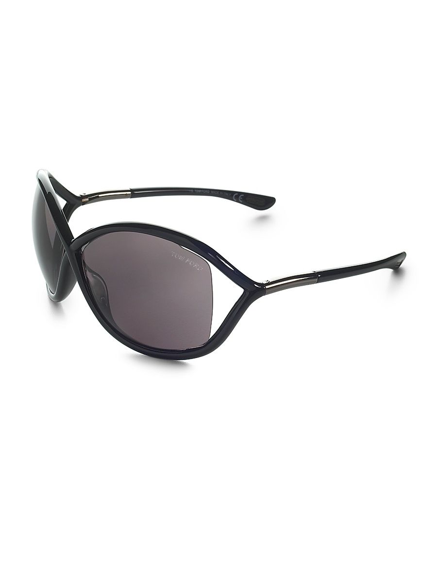 Whitney 64MM Oversized Sunglasses - Black Grey