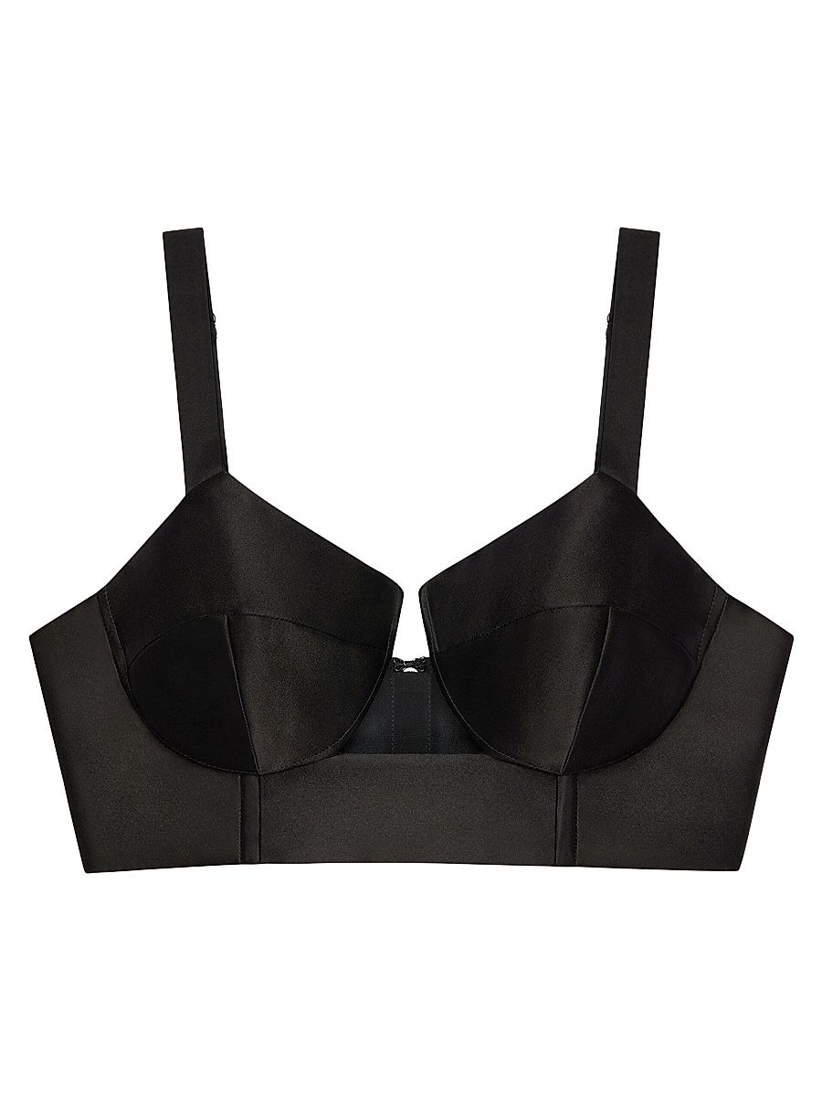 Women's Bra Top in Satin - Black - Size 4