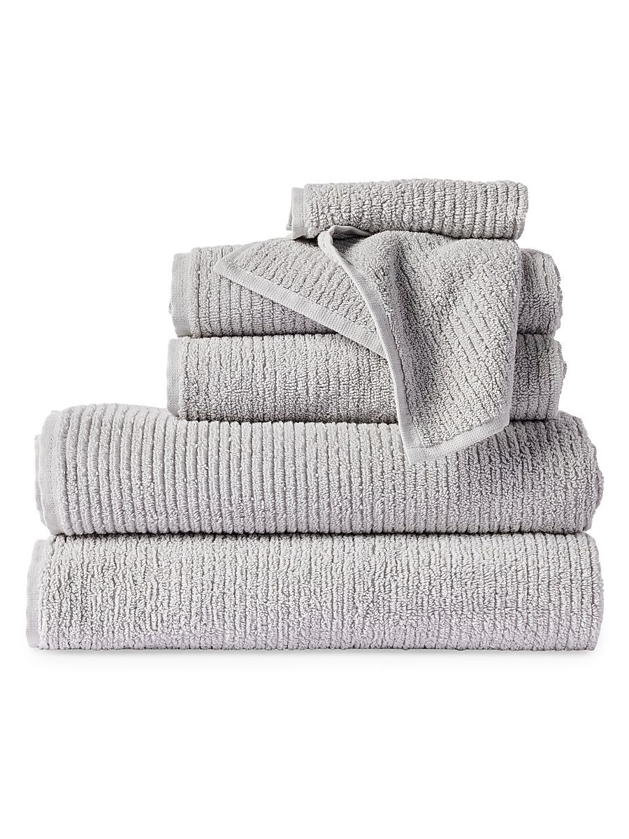 Temescal Organic Ribbed Towel Set of 6 - Seal