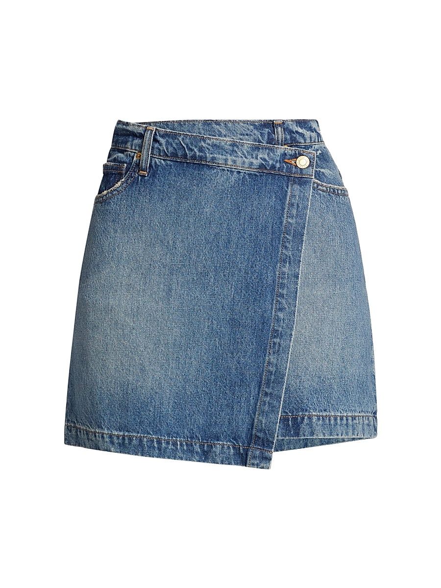 Women's Ana Denim Asymmetric Miniskirt - Gramercy - Size 30