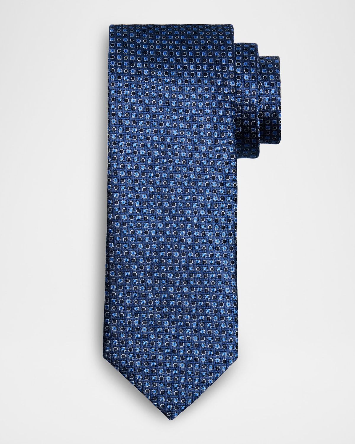 Men & apos;s Neat Micro-Geometric Silk Jacquard Tie