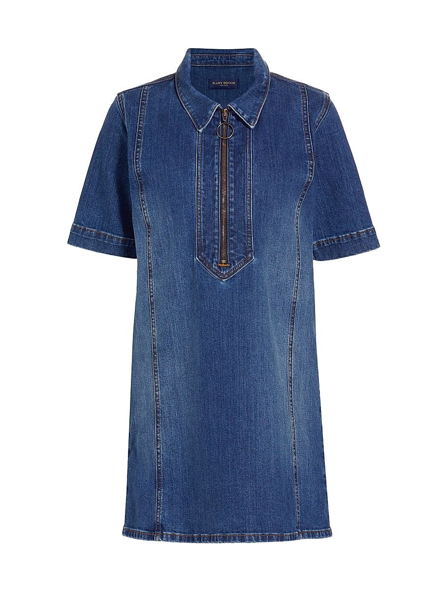Women's Tunechi Denim Minidress - Mercer Wash - Size 29