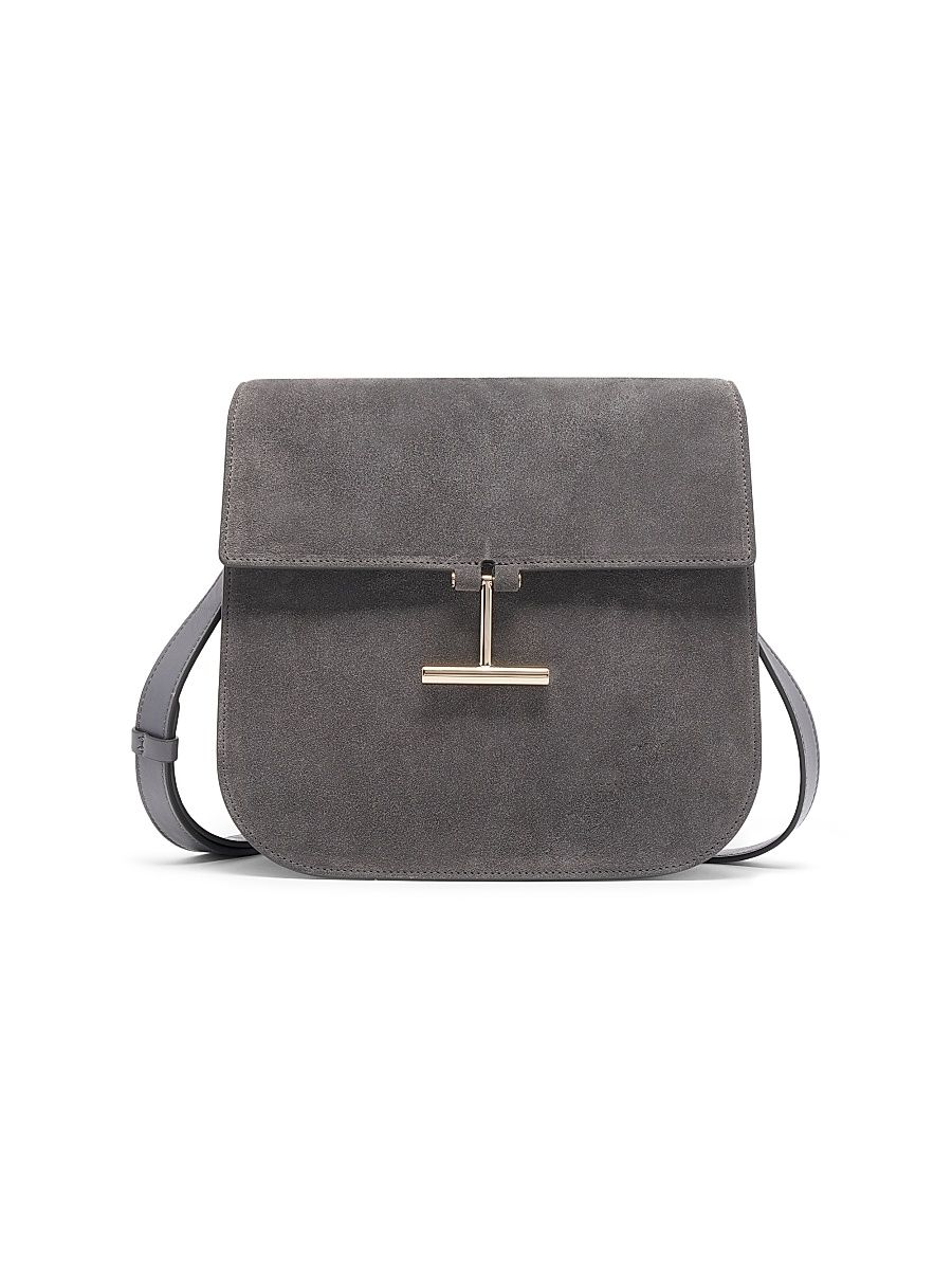 Women's Tara Medium Suede Crossbody Bag - Grey