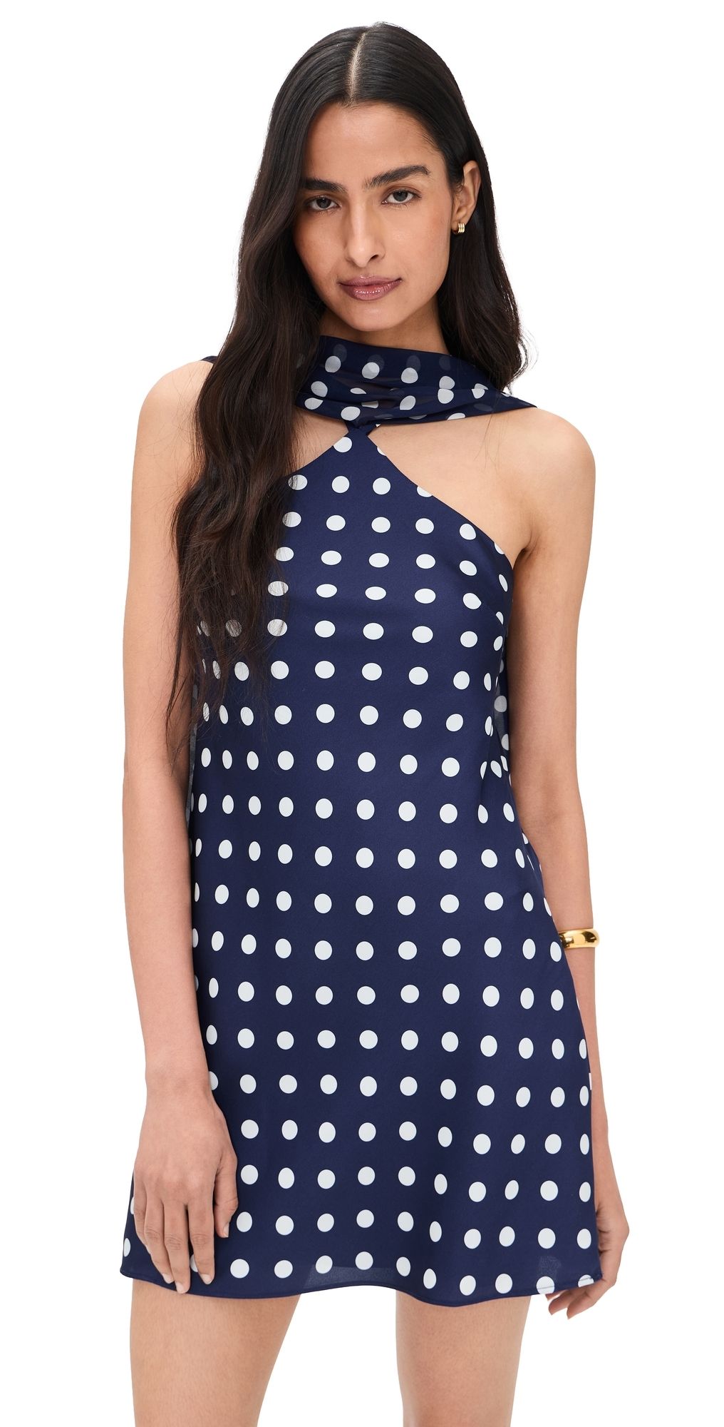 MAUDE CLUB Hendrix Dress NAVY WHITE DOTS XS