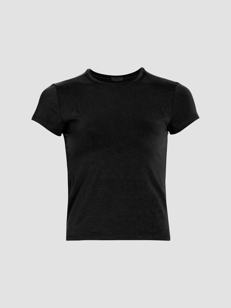 ATM Anthony Thomas Melillo Women's Stretch Cotton Tee - Black - Size XS