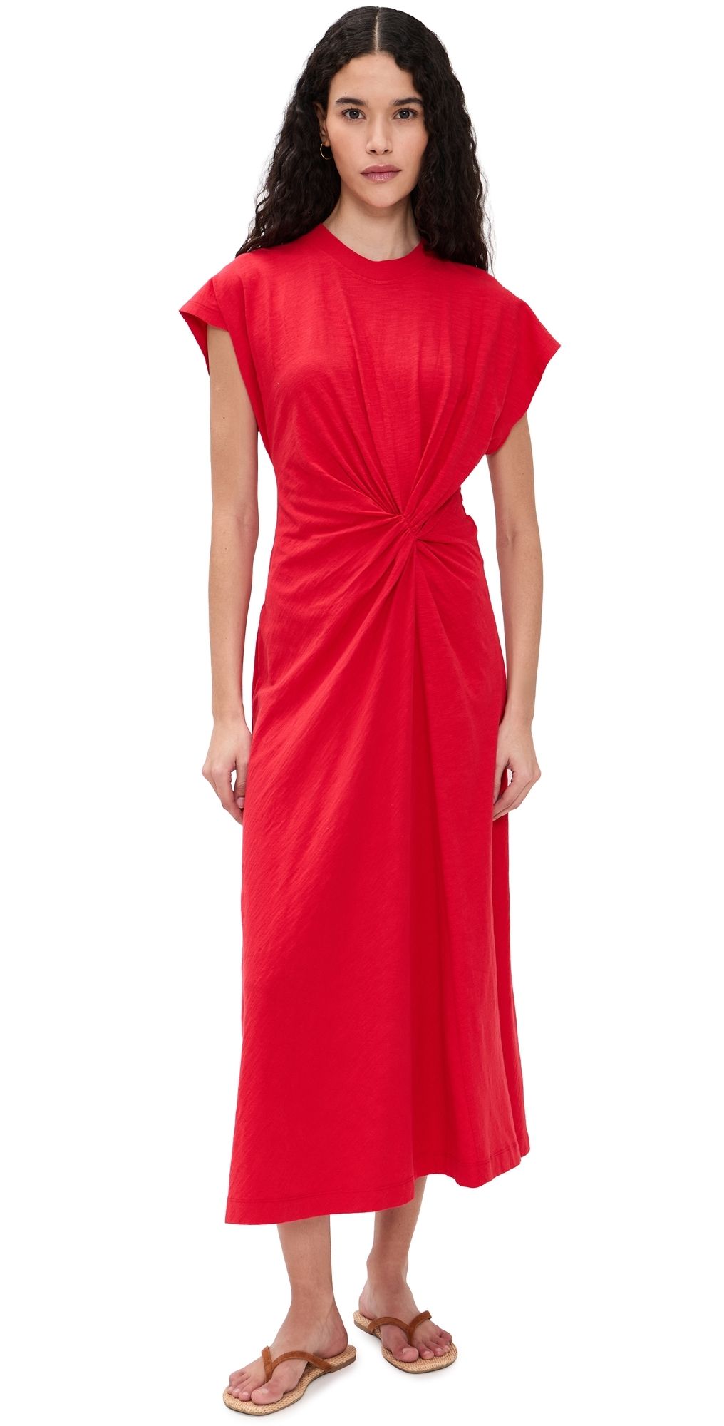 Apiece Apart Volta Twist Dress Samba Red L