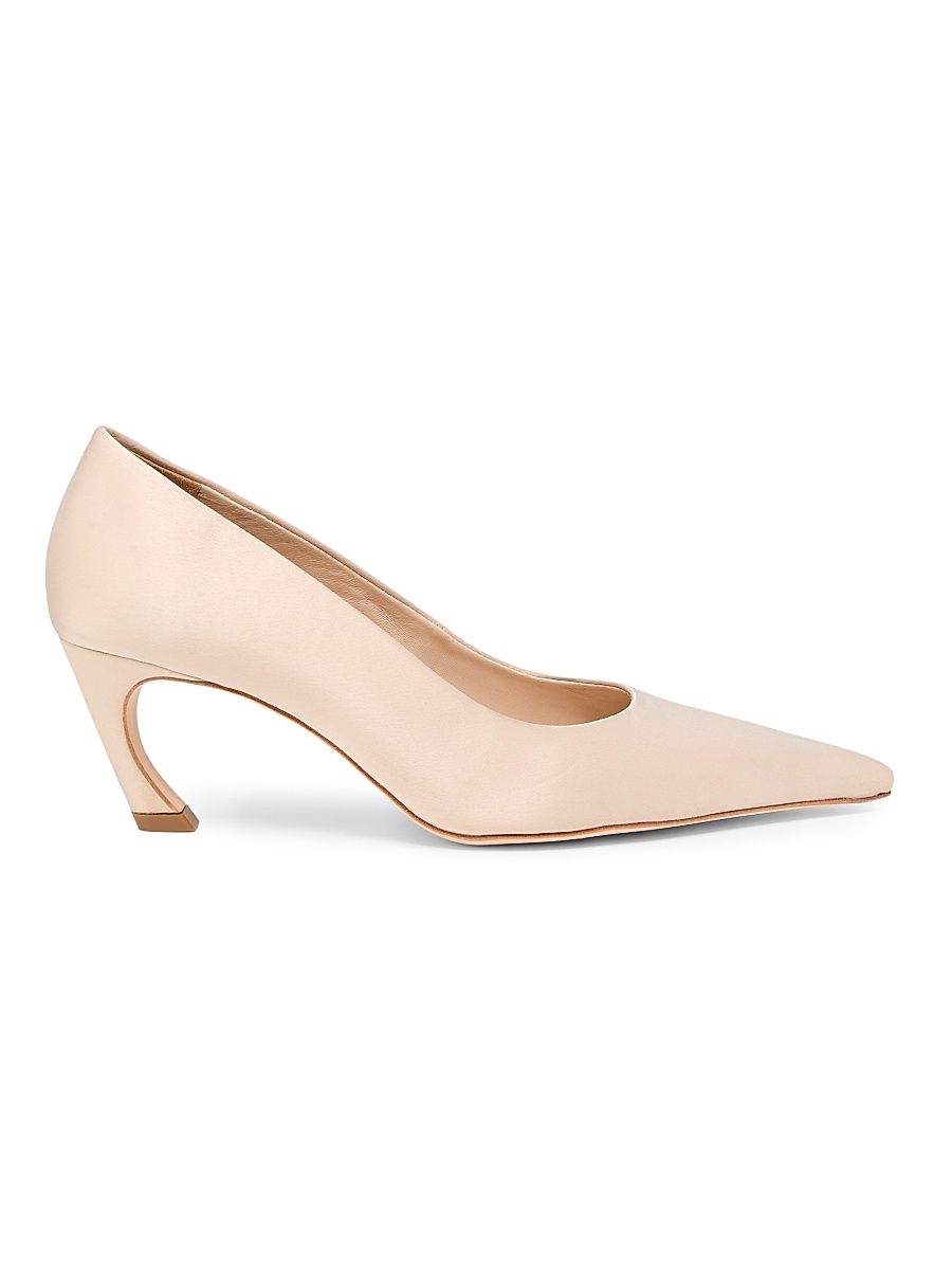Women's 65MM Satin Pumps - Champagne - Size 12