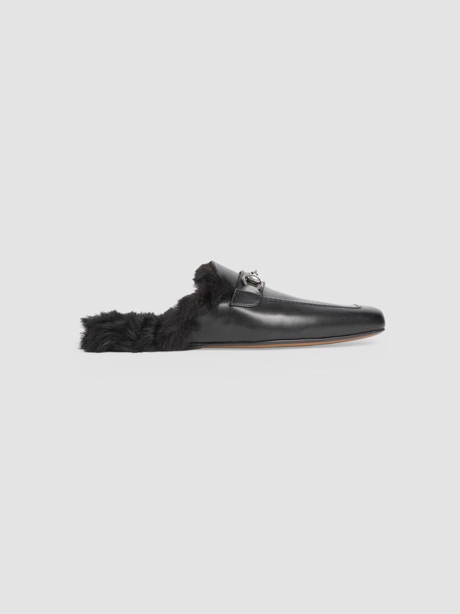 Gucci Men's Primavera Larindo Horsebit Leather Mules - Black - Size 8