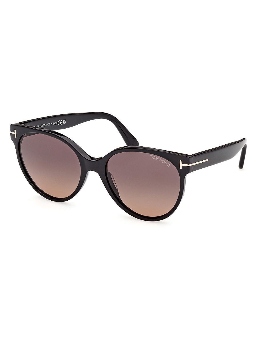 Women's Tallulah 56MM Round Sunglasses - Blackbrown