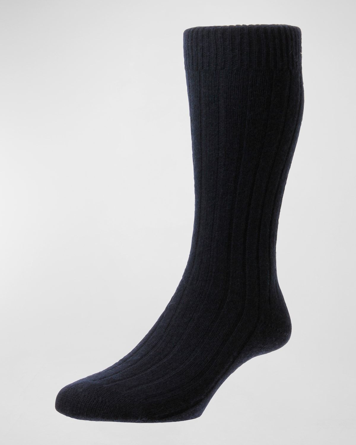 Men & apos;s Waddington Cashmere Ribbed Mid-Calf Socks