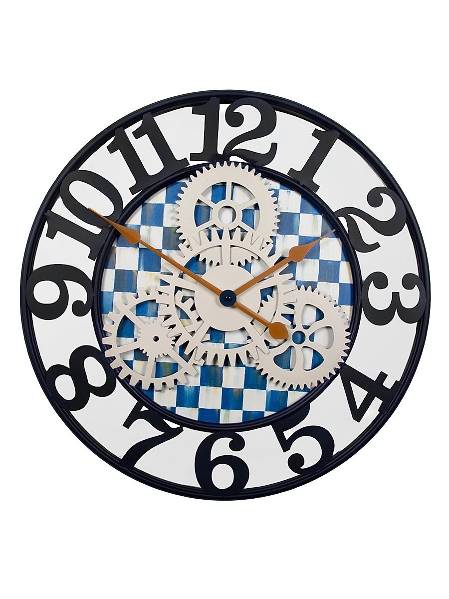 Small Royal Check Farmhouse Wall Clock