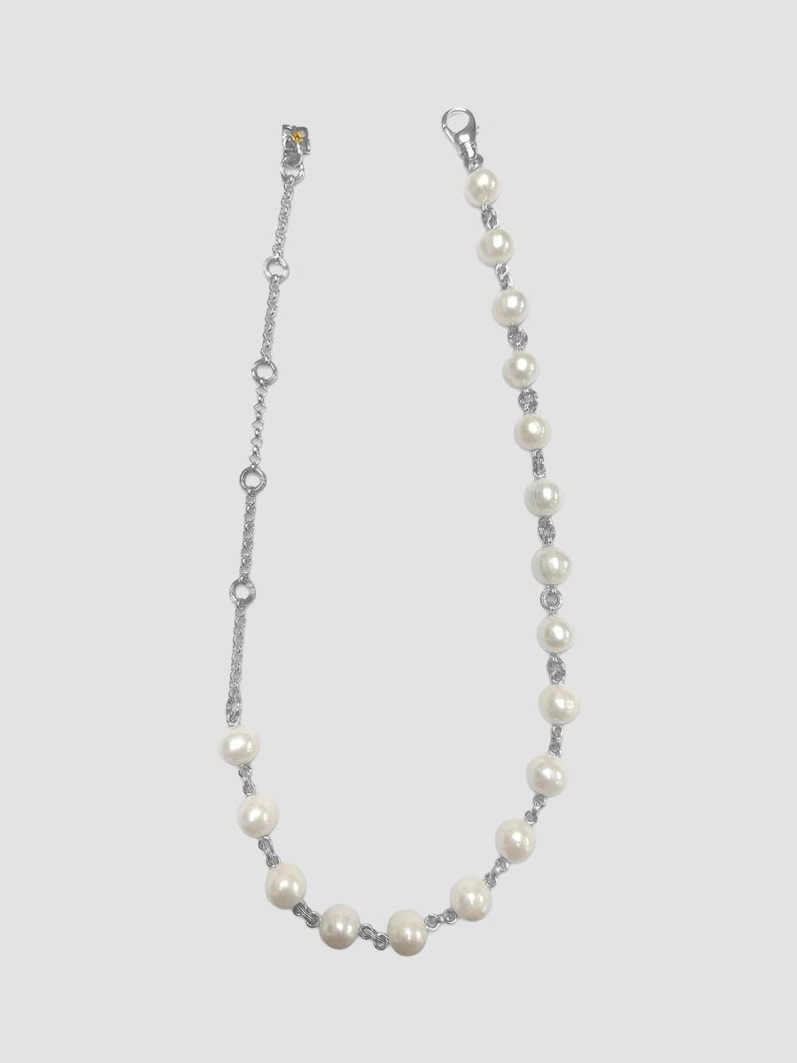 Stephen Dweck Women's Sterling Silver, Cultured Freshwater Pearl & 0.03 TCW Diamond Chain Necklace - Silver