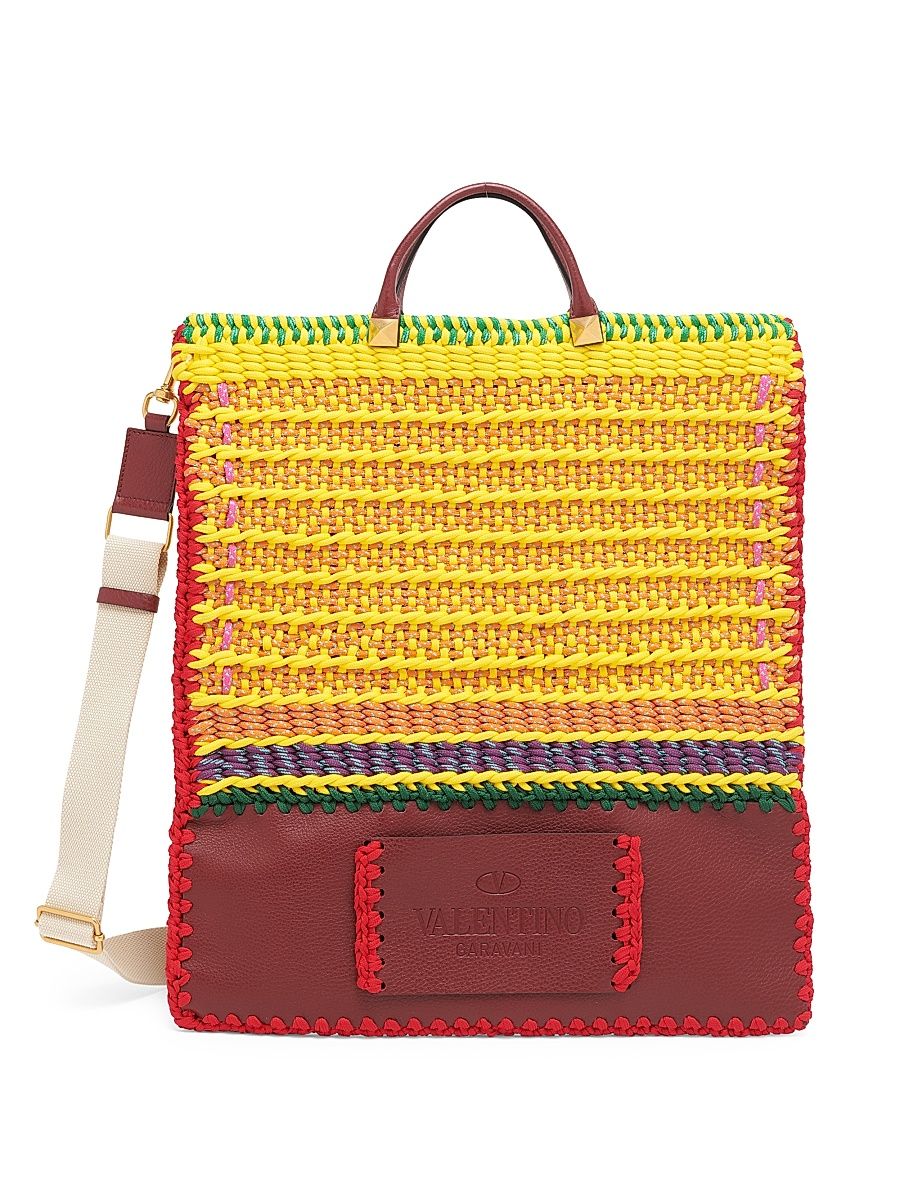 Men's Crochet Flat Tote