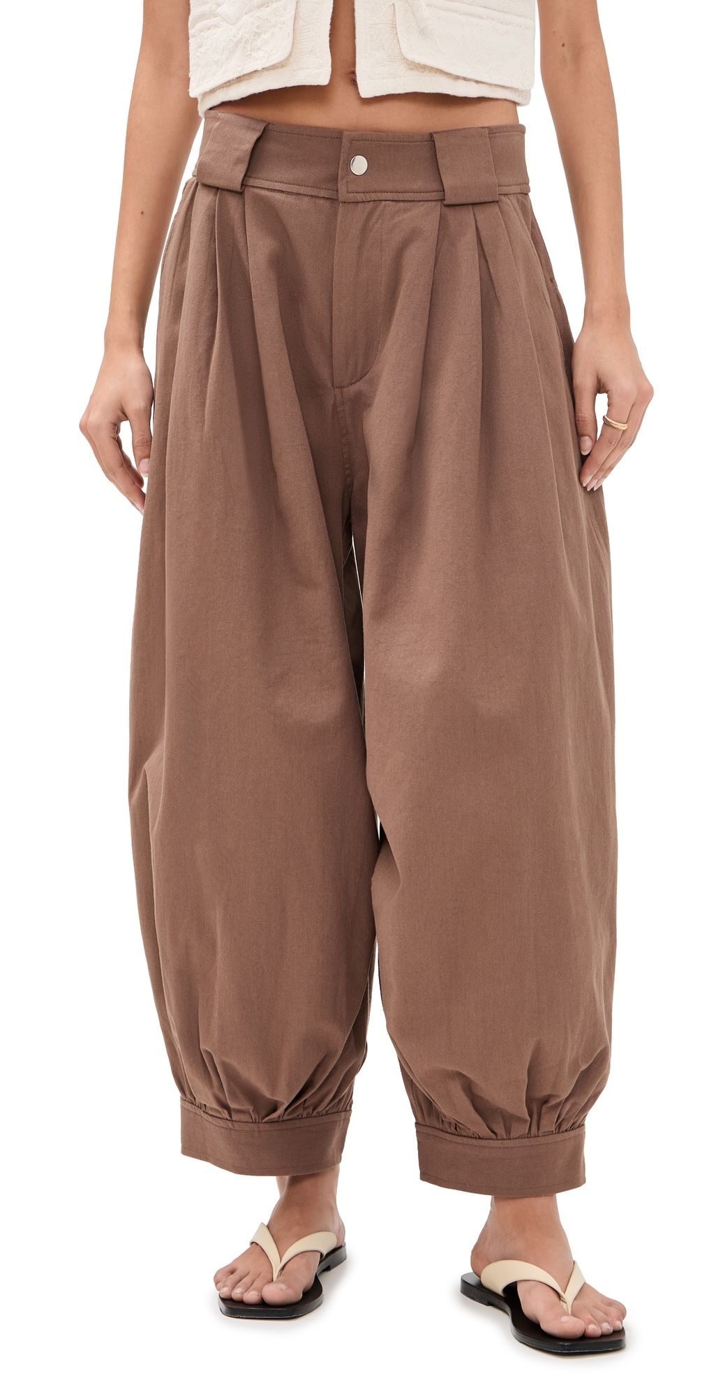 Sea Lois Twill Pants Taupe 14