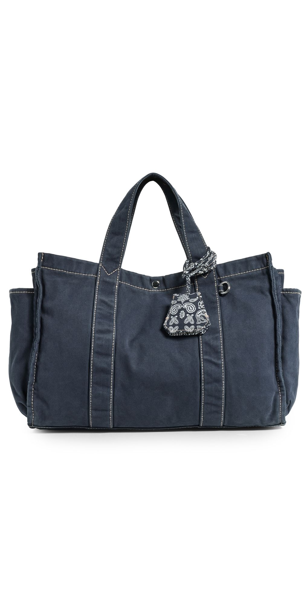 Madewell Large Washed Canvas Tote True Midnight One Size
