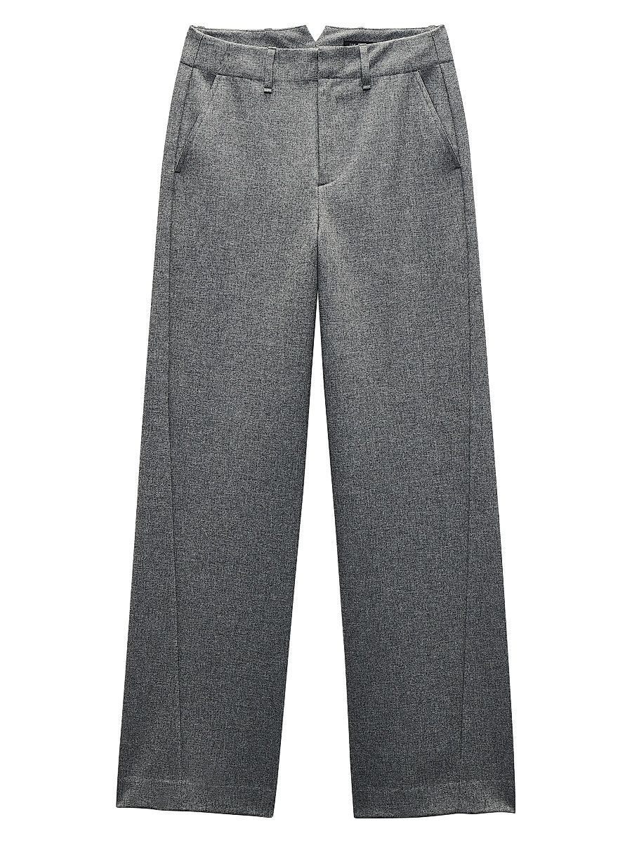 Women's Shea Wool-Blend Tailored Pants - Grey - Size 4