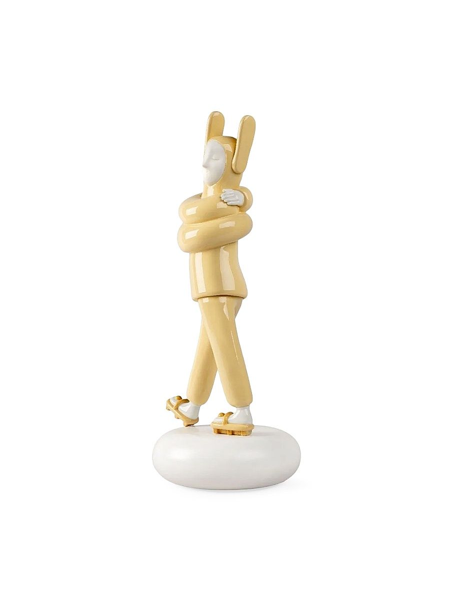 Embraced Porcelain Sculpture - Yellow