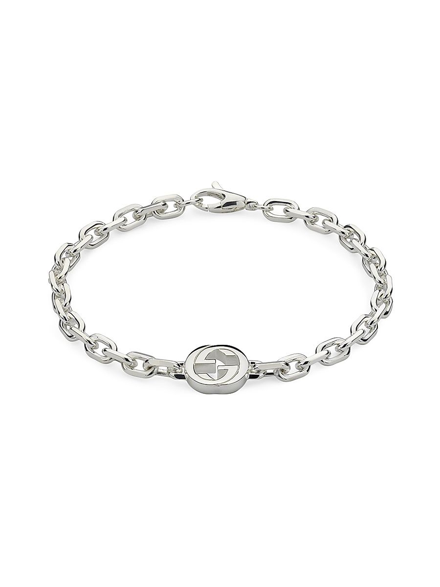 Women's Interlocking-G Sterling Silver Chain Bracelet - Nocolor - Size 7