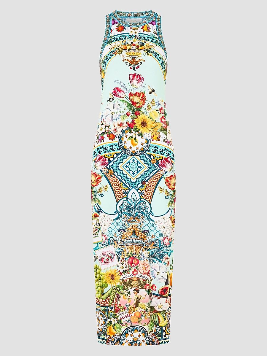 Women's Magic Of The Mercado Print Jersey Tank Dress - Magic Of The Mercado - Size Medium