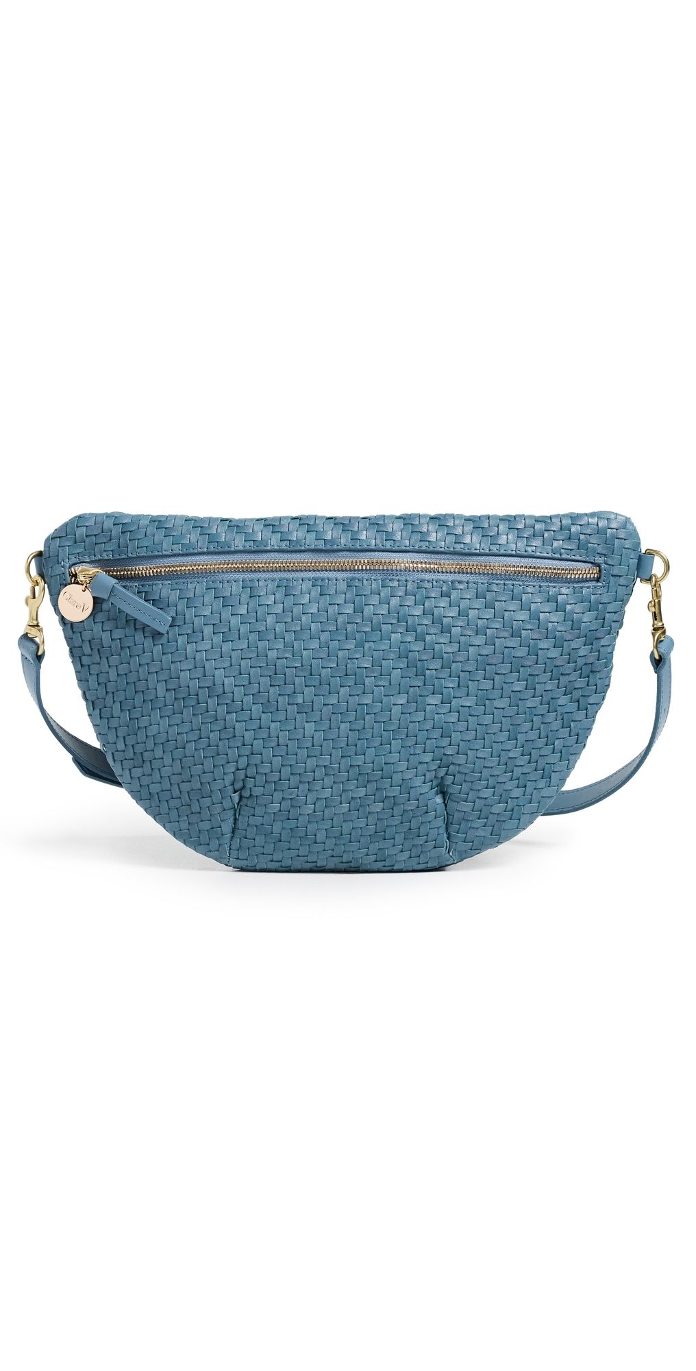 Clare V. Grande Fanny Woven Belt Bag Desert Blue One Size